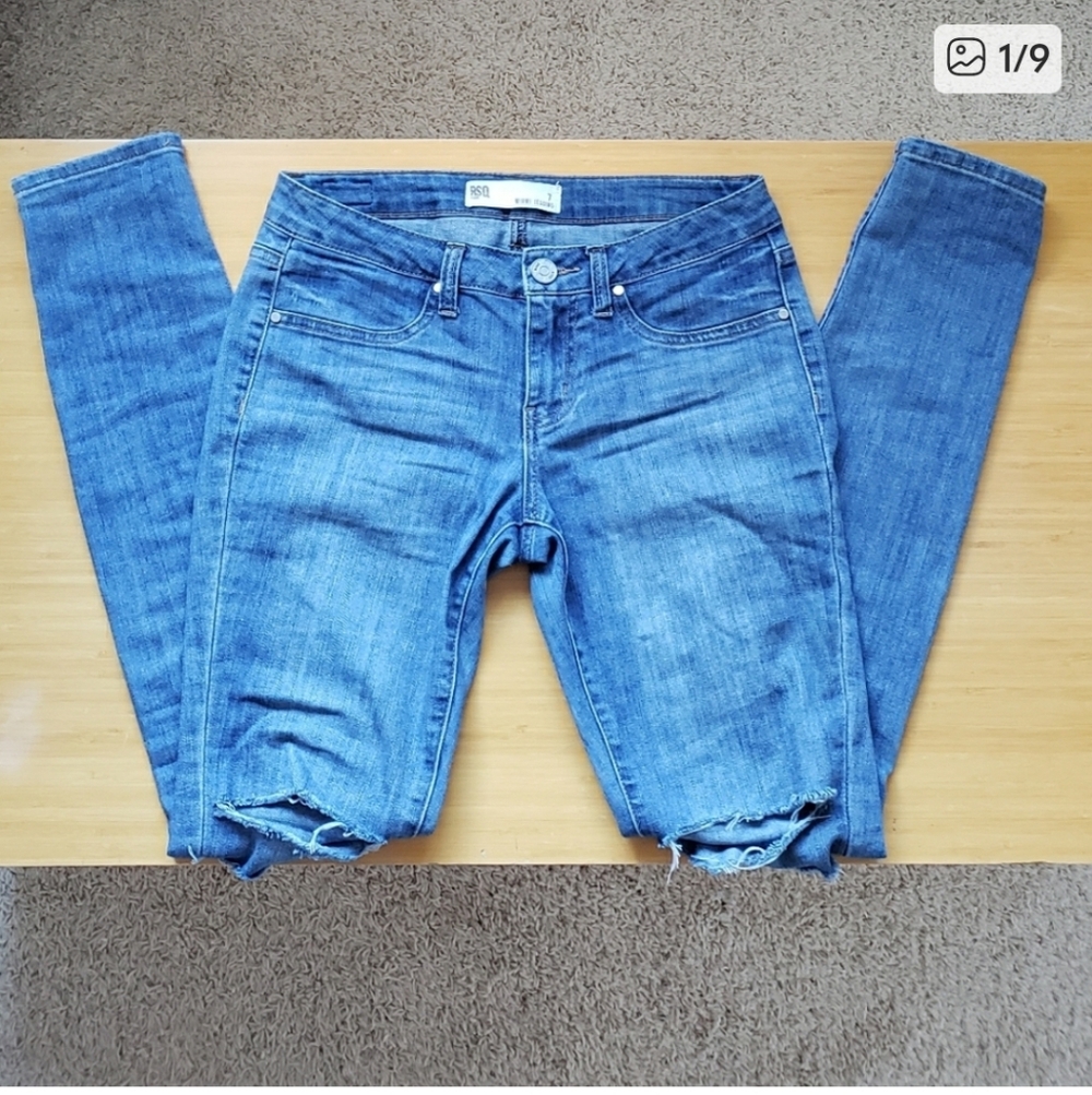 RSQ (Rescue) Women's Distressed Blue Skinny Jeans Size 7